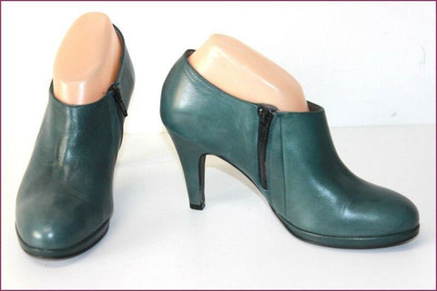 PIER ONE Boots Cuir Vert Doublées Cuir  T 38 TTBE