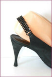 MAUD FRIZON Escarpins de Soirée Pointus Tout Cuir Noir Brillant T 6.5/T 39.5 TBE