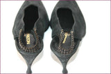 MAUD FRIZON Escarpins de Soirée Pointus Tout Cuir Noir Brillant T 6.5/T 39.5 TBE