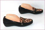 AK ANNE KLEIN Mocassins Femme Cuir et Fourrure T 38.5 / 39 TTBE