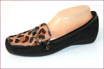 AK ANNE KLEIN Mocassins Femme Cuir et Fourrure T 38.5 / 39 TTBE