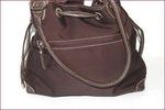 KATANA Sac Shopping Toile Enduite Imperméable Marron Porté Epaule TBE