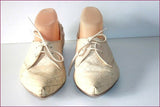 HISPANITAS Escarpins Pointus Cuir Ajouré Vanille T 39 TBE