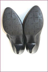 JANET & JANET Escarpins Cuir Fripé Noir T 38.5 TBE