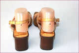 LORBAC Sandales Tout Cuir Verni Ocre T 38 TTBE