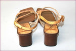 LORBAC Sandales Tout Cuir Verni Ocre T 38 TTBE