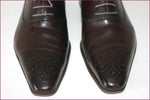 FATHER AND SON Derby Richelieu Tout Cuir Marron Foncé Embauchoirs T 42 TBE