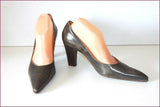 MURATTI Escarpins Très Pointus Cuir Gris Foncé T 40 TBE