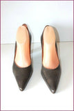 MURATTI Escarpins Très Pointus Cuir Gris Foncé T 40 TBE