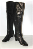 SIMONA MANDELLI Bottes Genoux Cuir Noir Doublées Cuir T 40 TTBE