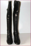 SIMONA MANDELLI Bottes Genoux Cuir Noir Doublées Cuir T 40 TTBE