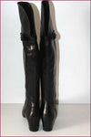 SIMONA MANDELLI Bottes Genoux Cuir Noir Doublées Cuir T 40 TTBE
