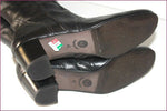 SIMONA MANDELLI Bottes Genoux Cuir Noir Doublées Cuir T 40 TTBE