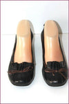 HEYRAUD Escarpins Cuir Souple Noir Petits Talons T 40 TBE