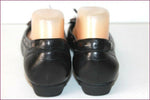 HEYRAUD Escarpins Cuir Souple Noir Petits Talons T 40 TBE