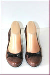 HEYRAUD Escarpins Cuir Bicolore Marron TAupe et Noir T 38 TTBE
