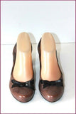 HEYRAUD Escarpins Cuir Bicolore Marron TAupe et Noir T 38 TTBE
