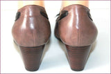HEYRAUD Escarpins Cuir Bicolore Marron TAupe et Noir T 38 TTBE