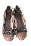 HEYRAUD Escarpins Cuir Bicolore Marron TAupe et Noir T 38 TTBE