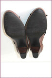 HEYRAUD Escarpins Cuir Bicolore Marron TAupe et Noir T 38 TTBE