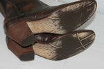 Mi Bottes STEPHANE GONTARD Originales  Cuir Marron Marbré T41 TBE