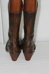 Mi Bottes STEPHANE GONTARD Originales  Cuir Marron Marbré T41 TBE