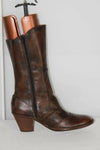 Mi Bottes STEPHANE GONTARD Originales  Cuir Marron Marbré T41 TBE