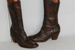Mi Bottes STEPHANE GONTARD Originales  Cuir Marron Marbré T41 TBE