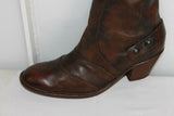 Mi Bottes STEPHANE GONTARD Originales  Cuir Marron Marbré T41 TBE