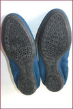 GEOX Ballerines Elastiquées  Daim bleu Saphir T 40 TBE