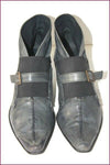 EVERYBODY Boots Pointues Cuir Gris Sangle  Elastiquée T 42 TBE