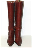 WONDERS Bottes Pointues Cuir Marron Cognac T 35 TBE