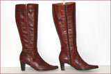 WONDERS Bottes Pointues Cuir Marron Cognac T 35 TBE