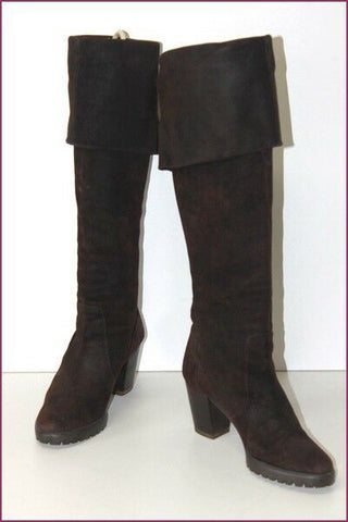 CASTANER Bottes Rabats Daim Marron Foncé T 36 TTBE