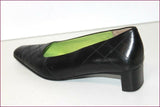 MARC CAIN Escarpins Cuir Matelassé Noir Doublés Cuir T 3.5 UK / 36 FR TBE