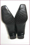 MARC CAIN Escarpins Cuir Matelassé Noir Doublés Cuir T 3.5 UK / 36 FR TBE