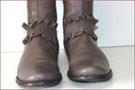 FIDJI Bottes Cuir Gris Doublées Cuir T 35 BE