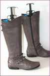 FIDJI Bottes Cuir Gris Doublées Cuir T 35 BE