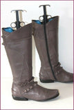 FIDJI Bottes Cuir Gris Doublées Cuir T 35 BE