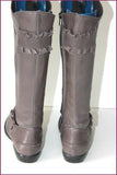 FIDJI Bottes Cuir Gris Doublées Cuir T 35 BE