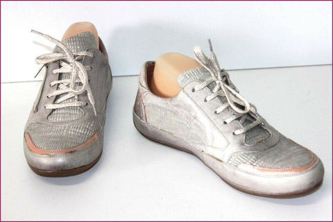MURATTI Baskets Sneakers Femme Cuir Argenté T 39 BE