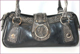 CAIDE DEOR Sac Bowling Cuir Noir Rigide TBE