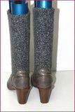 EL NATURALISTA Bottes Chaussettes Cuir Gris et Laine T 4 / T 37 TBE