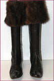 LARIO Bottes Genoux Vintage Tout Cuir Marron Foncé T 40 BE