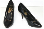 MOSQUITOS Escarpins Pointus Cuir Noir T 36 TTBE