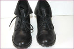 GRANDS  BOULEVARDS Boots à Lacets Simili Cuir Noir T 36 TBE