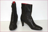 MANFIELD Bottines Cuir Marron Très foncé Doublées Cuir T 40.5 TBE