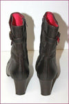MANFIELD Bottines Cuir Marron Très foncé Doublées Cuir T 40.5 TBE