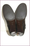 MANFIELD Bottines Cuir Marron Très foncé Doublées Cuir T 40.5 TBE
