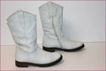 HIP Mi Bottes Cuir Blanc Doublées Cuir T 35 BE